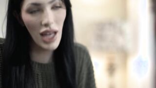 Skinny TS Ava Holt fucks her stepdaughter 2