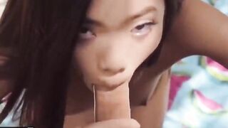 MOFOS - Lil eastern barely legal Vina Sky swallows cum POV outside