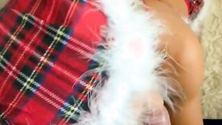 Babe gives Sexy Christmas Blowjob and Ge