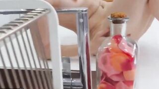 MOFOS - amateur Lana Bunny gets tight butt stretched in the kitchen