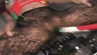 Japanese busty wife masturbated in pantyhose