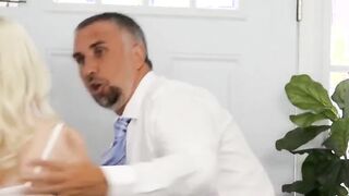 Brazzers - Small tit blonde step daughter Lilly Bell deepthroats