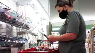 Man Shopping Wearing Short Shorts