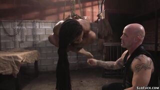African sub crotch roped and pounded