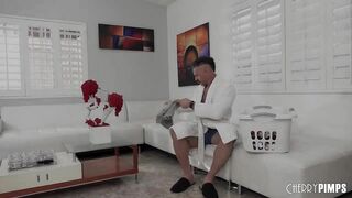 beauty Skinny Step Daughter Fucks Stepdad to Keep Her Stripper