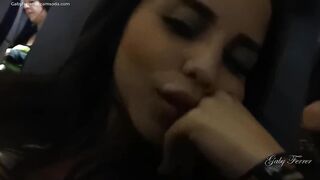 Hottie Latina plays with Pussy and Big Breasts in Outside