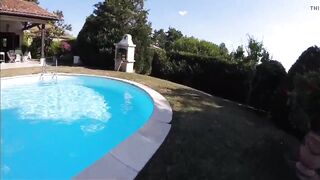 small pleasure inside the poolside garden