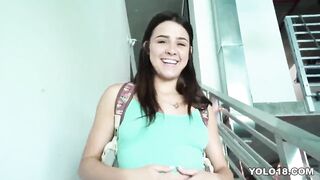 Nubile Kylie Rocket sucks a fat dick and gets hammered