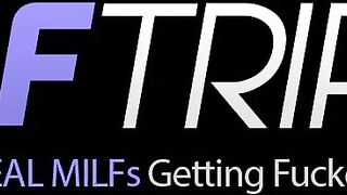 milf Trip - Fat dick unloads cum over thick dark haired MILFs