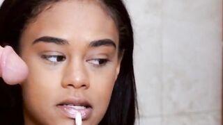 Brazzers - Exotic babe Scarlit Scandal Gagged on a Big