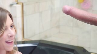 Blonde teen gave me a perfect blowjob