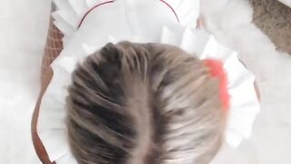 Crazy Bitch Sucked my Cock before the Halloween Party