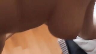 Cutie date loves getting cum over herself
