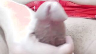 Asian shemale jerk off big dick on webcam