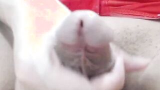Asian shemale jerk off big dick on webcam