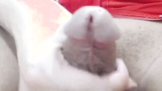 Asian shemale jerk off big dick on webcam