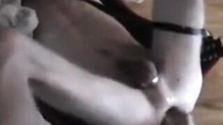 thrusting both my fists in slave Tom's ass