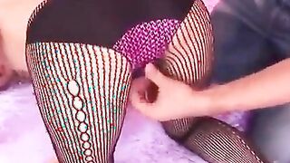 Japanese hairy teen enjoys getting licked