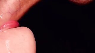 CLOSE UP Perfect Sloppy Milking Mouth