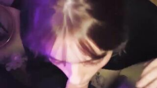 Step Sister cum on face blowjob