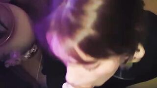 Step Sister cum on face blowjob
