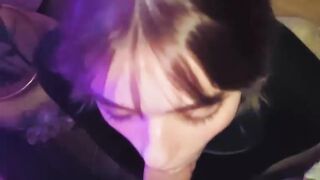 Step Sister cum on face blowjob