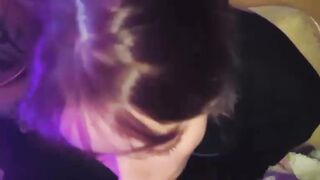Step Sister cum on face blowjob