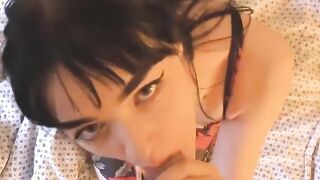 Cute teen Step Sister takes big load