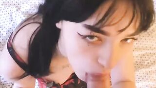 Cute teen Step Sister takes big load