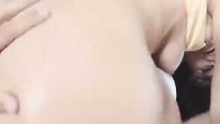beautiful girl blows her stepdad