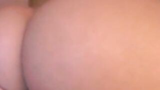 Naughty Babe with big ass rides dildo