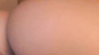 Naughty Babe with big ass rides dildo