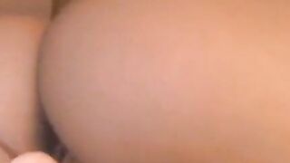 Naughty Babe with big ass rides dildo