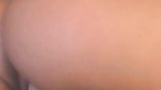 Naughty Babe with big ass rides dildo