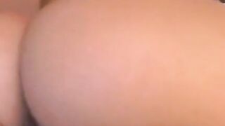 Naughty Babe with big ass rides dildo