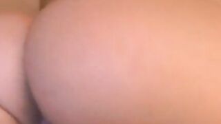 Naughty Babe with big ass rides dildo