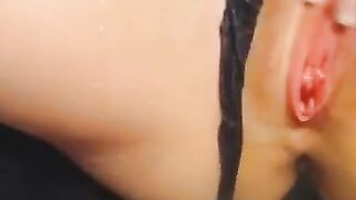 Petite Babe squirts directly into cam and loves it
