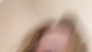 Petite Babe with big tits fingering her wet pussy