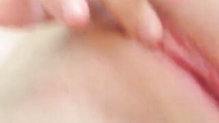Petite Babe with big tits fingering her wet pussy