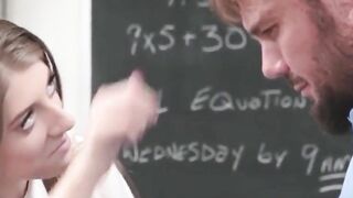 hot brunette teen alyce anderson uses hard cock in erection