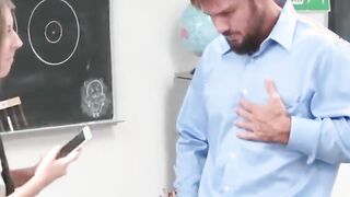 hot brunette teen alyce anderson uses hard cock in erection