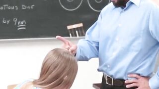 hot brunette teen alyce anderson uses hard cock in erection