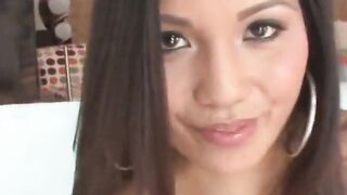 asian teen lana violet pov blowjob and facial