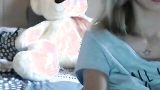 Busty Babe playing around wtih toys for you