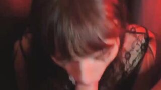 Step Sister Gives Best Blowjob with cum in mouth