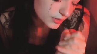 Step Sister Gives Best Blowjob with cum in mouth