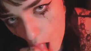 Step Sister Gives Best Blowjob with cum in mouth