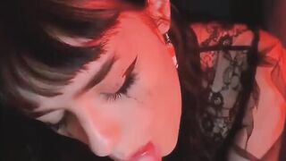 Step Sister Gives Best Blowjob with cum in mouth