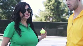 Stepmom Serving Balls