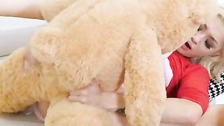Tiny Teen Goes Wild with Teddy